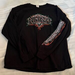 NHRA Black Long Sleeve Shirt with Graphic Design